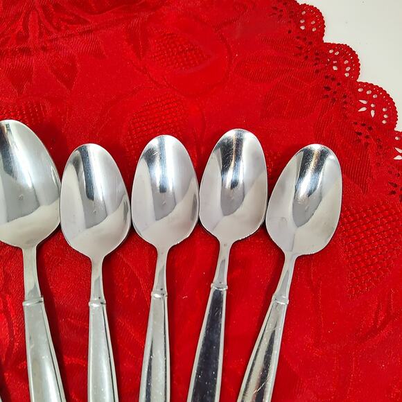 10X Mix Wallace WAS213 Stainless Forks N Spoons Flatware Heavy Solid Tbsp Tsp - Picture 6 of 16